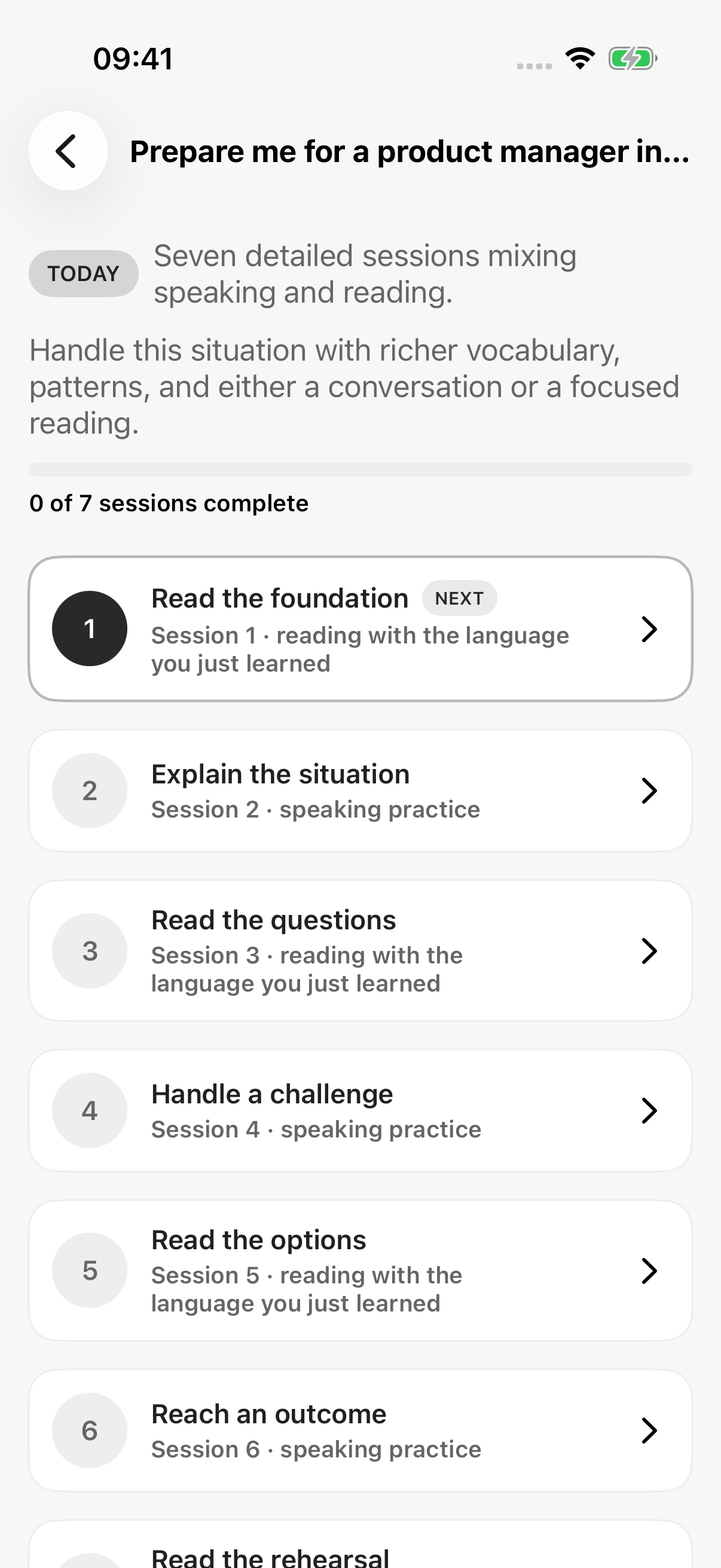 Plan saved; reading and speaking together