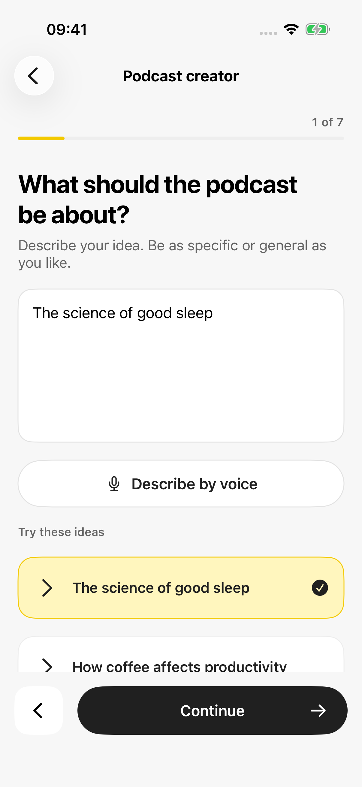 You choose the topic