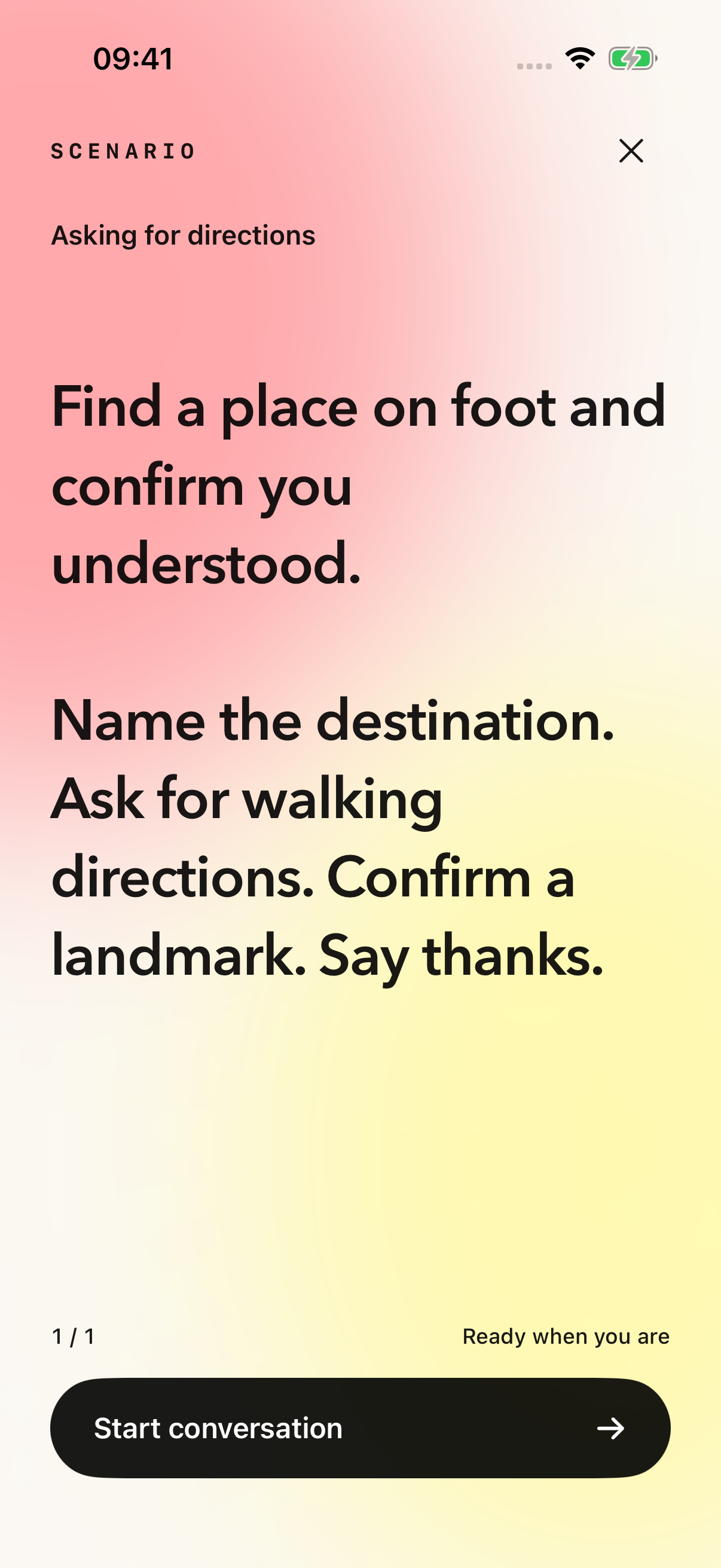A short briefing before the conversation